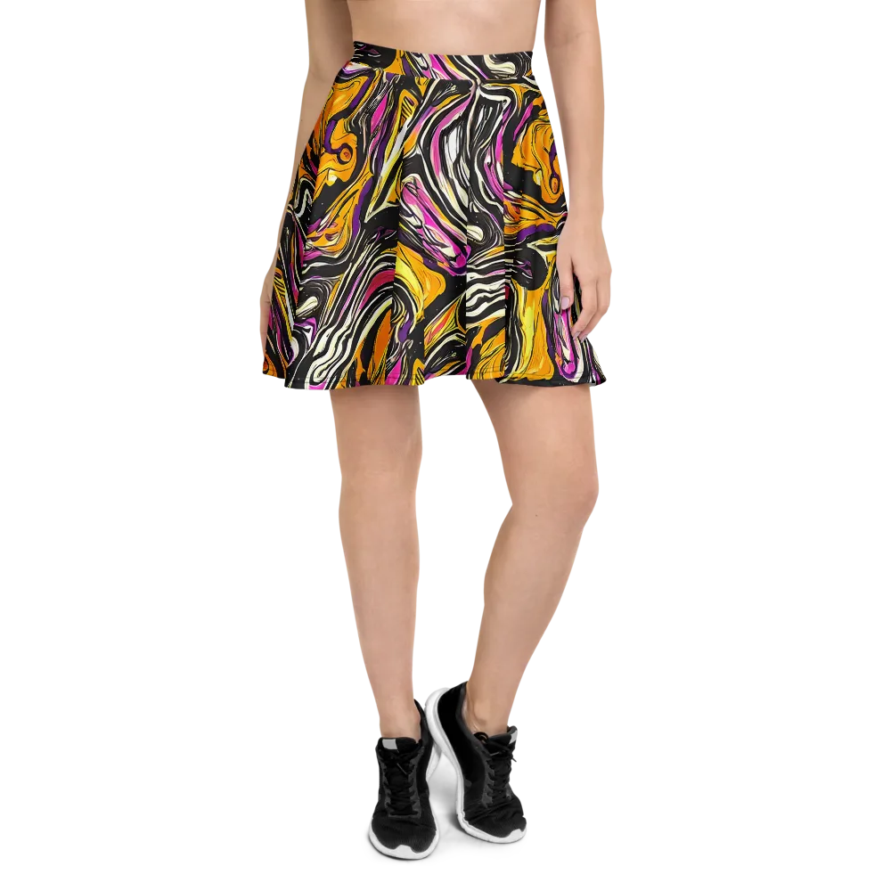 Golden Riptide on Skater Skirt — Front