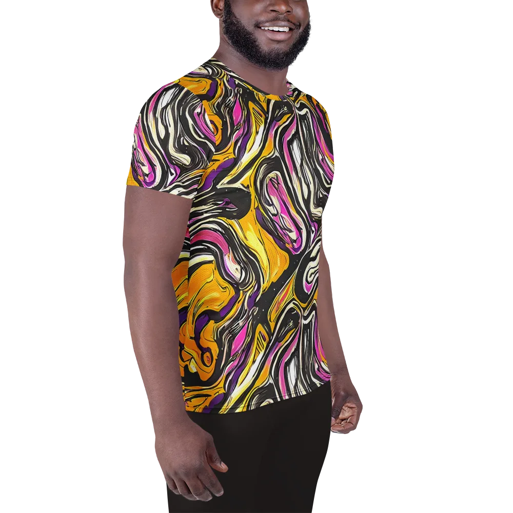 Golden Riptide on Men's Athletic T-Shirt — Right