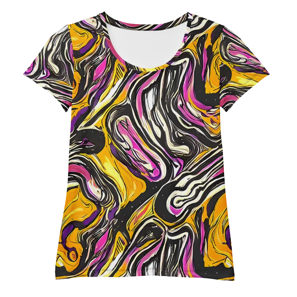 Golden Riptide on Women's Athletic T-Shirt — Front