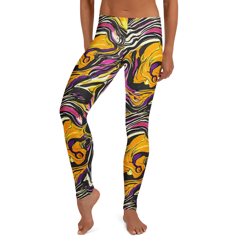 Golden Riptide on Leggings — Front