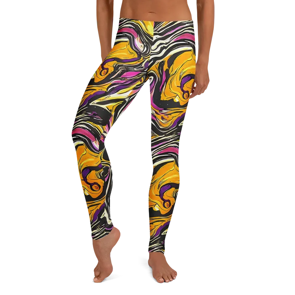 Golden Riptide on Leggings — Front