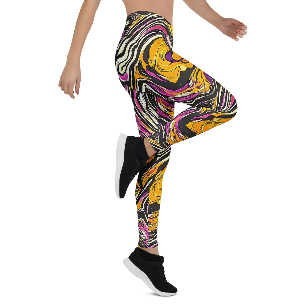 Golden Riptide on Leggings — Right