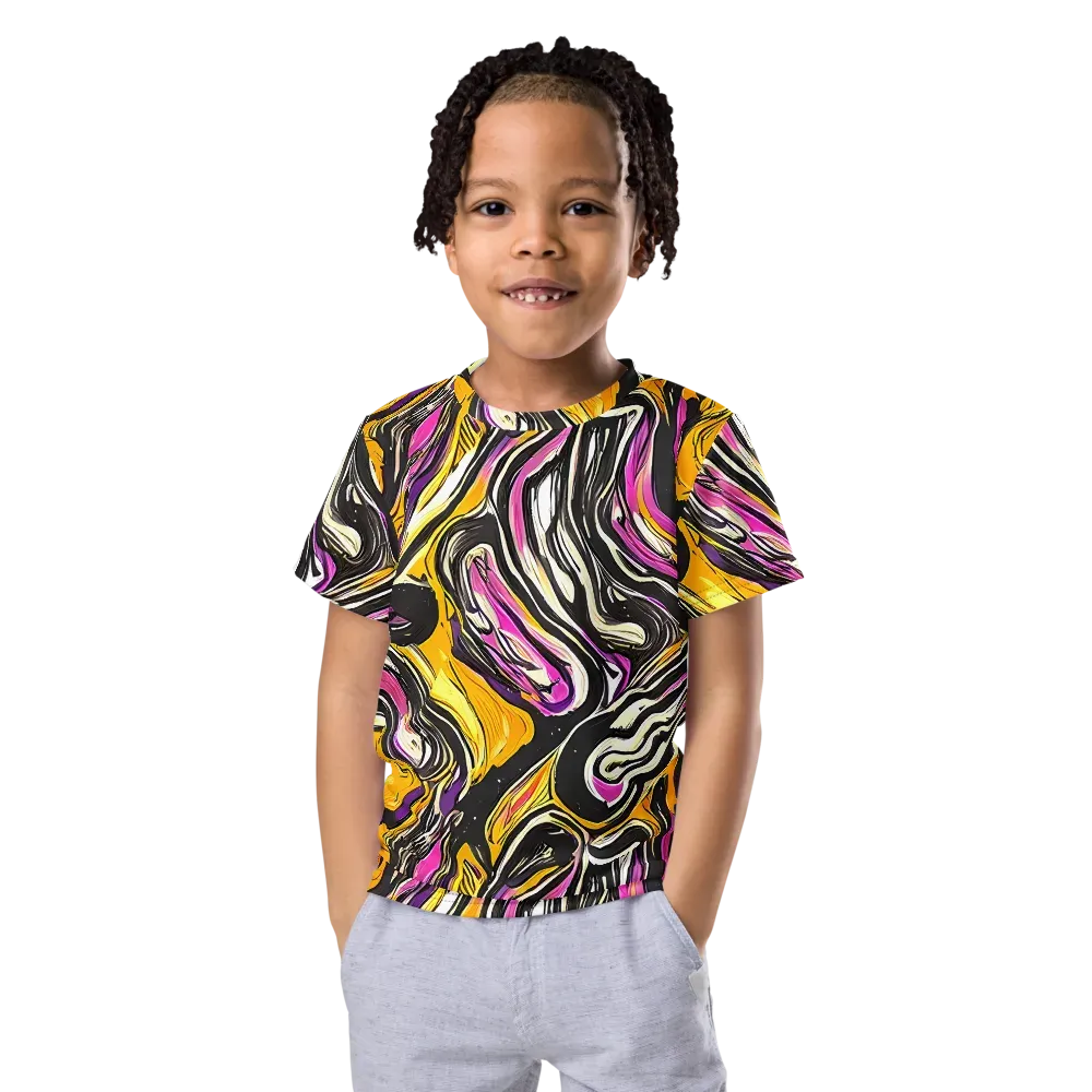 Golden Riptide on Kids Crew Neck T-Shirt — Front