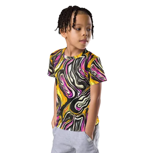 Golden Riptide on a Kids Crew Neck T-Shirt