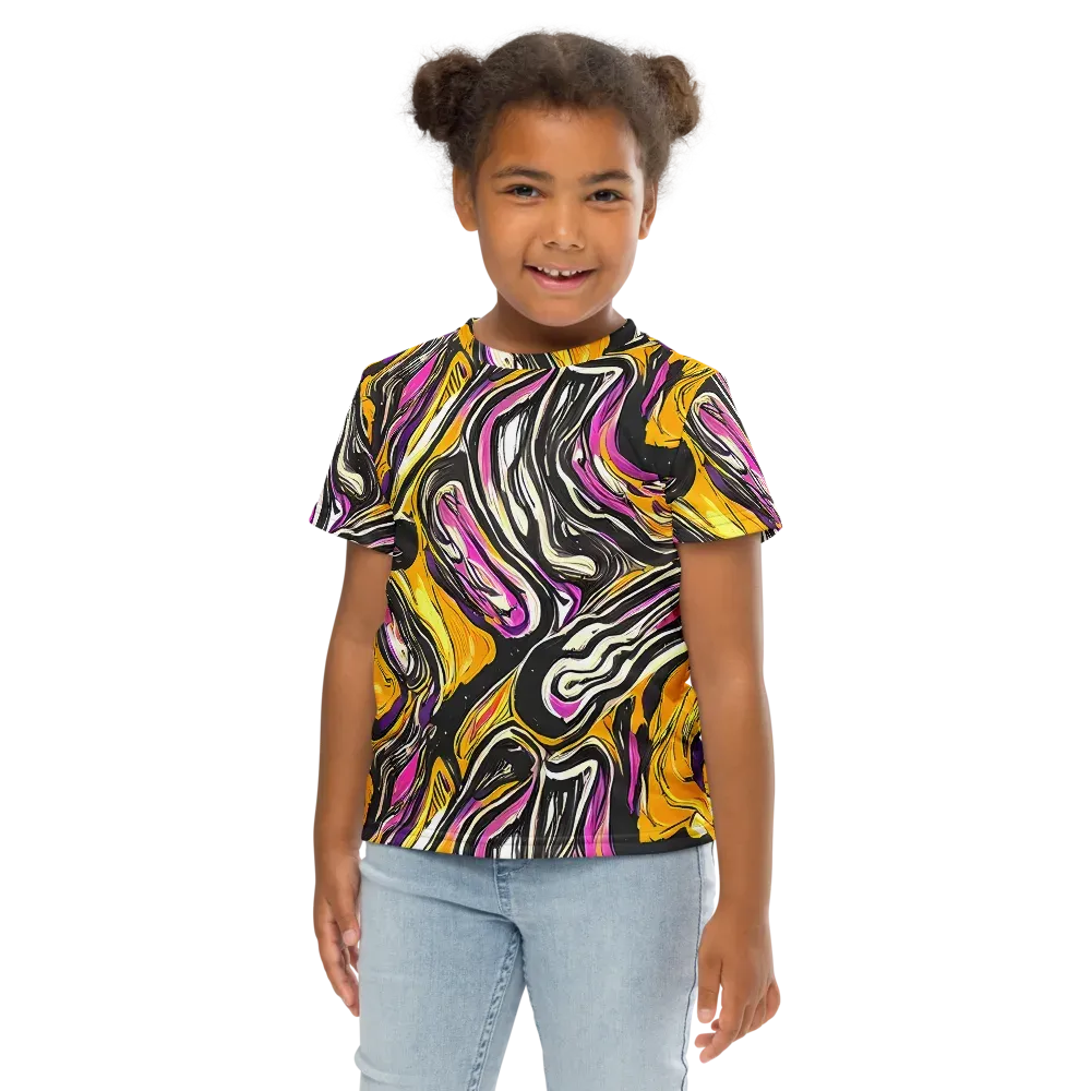 Golden Riptide on Kids Crew Neck T-Shirt — Front