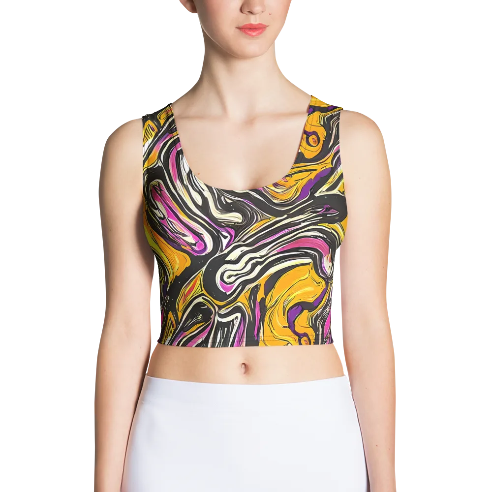 Golden Riptide on Crop Top — Front
