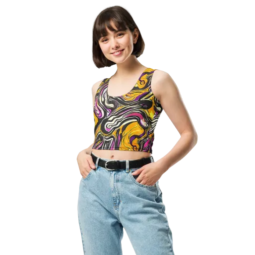 Golden Riptide on a Crop Top