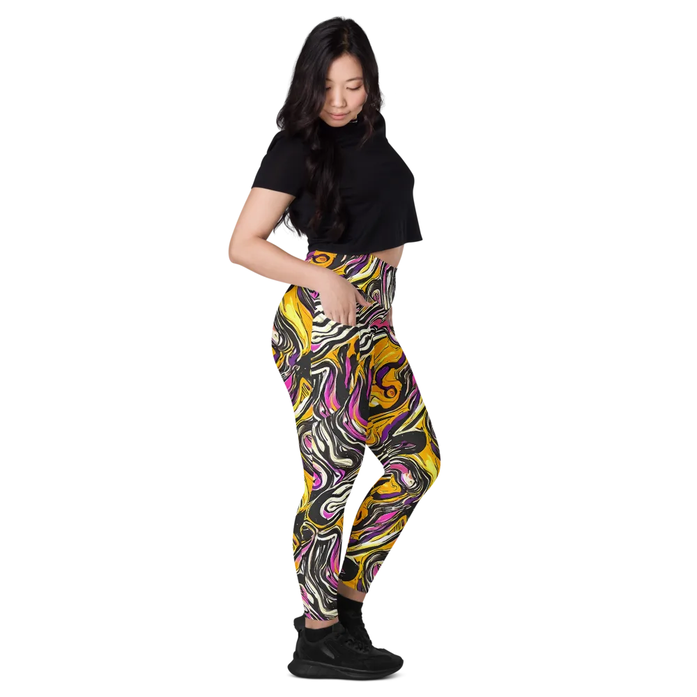 Golden Riptide on Leggings with Pockets — Right