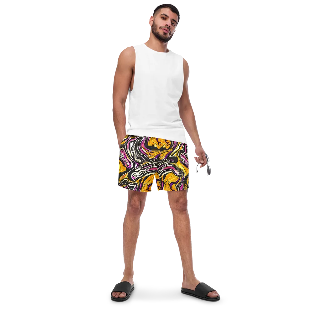Golden Riptide on Swim Trunks — Front