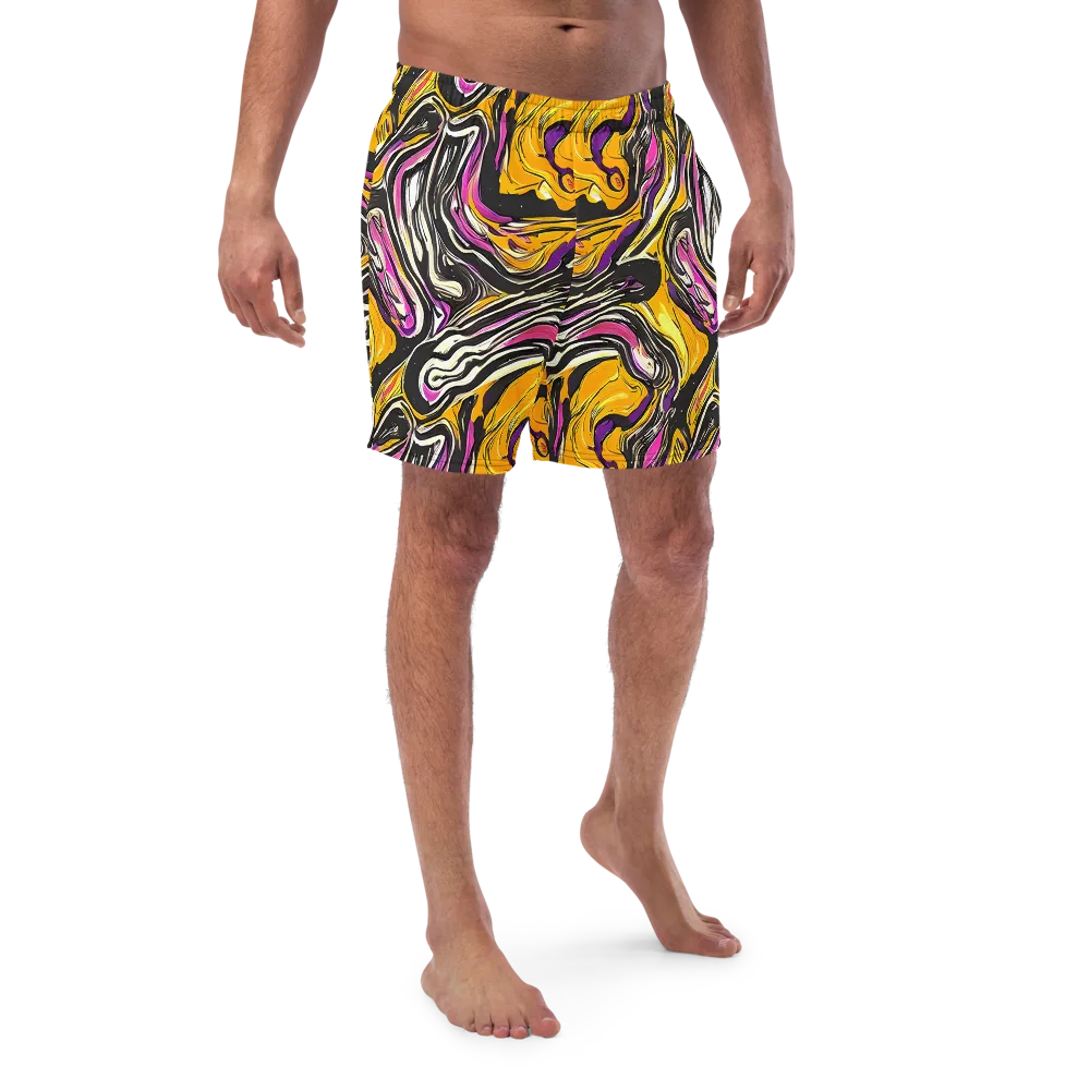 Golden Riptide on Swim Trunks — Front