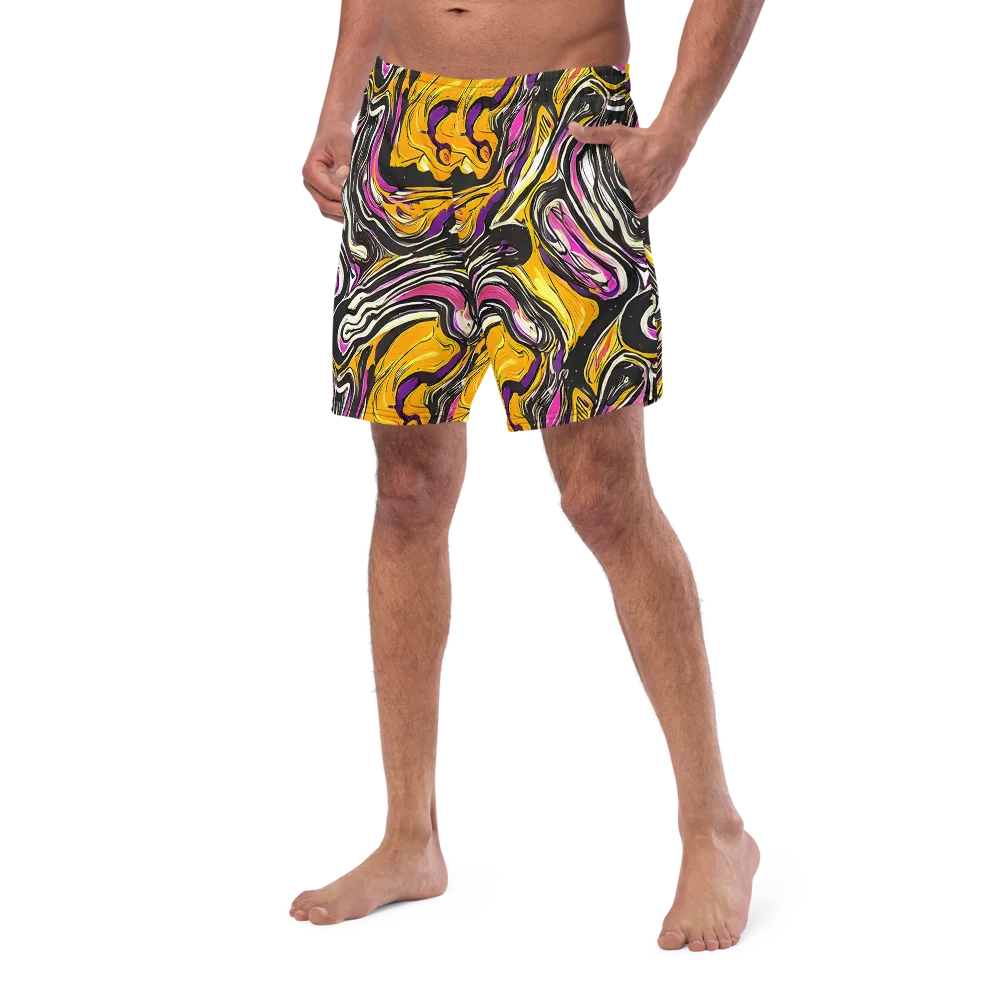 Golden Riptide on Swim Trunks — Left Front