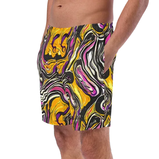 Golden Riptide on a Swim Trunks