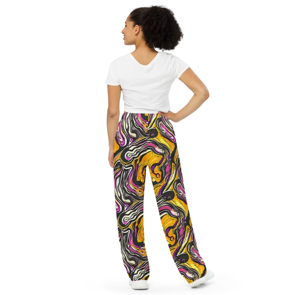 Golden Riptide on Wide-Leg Pants — Back