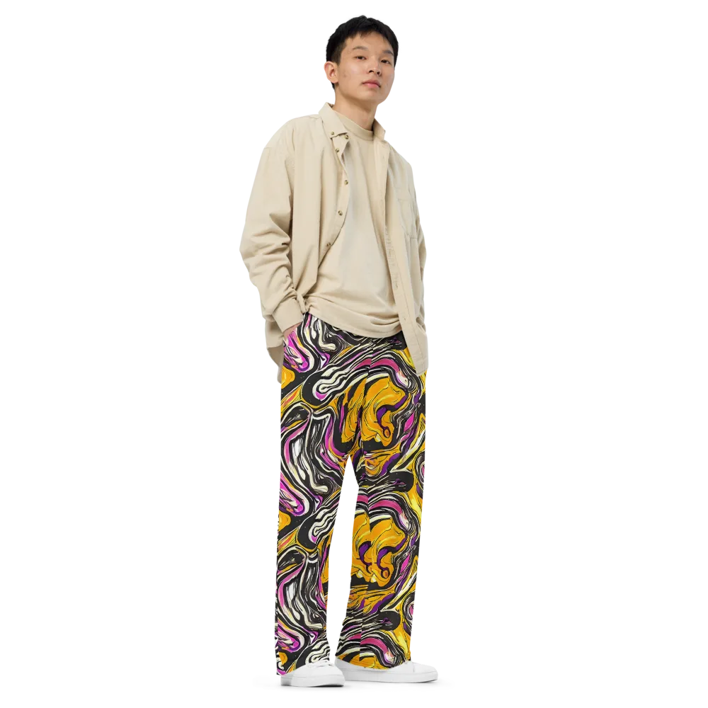 Golden Riptide on Wide-Leg Pants — Right Front