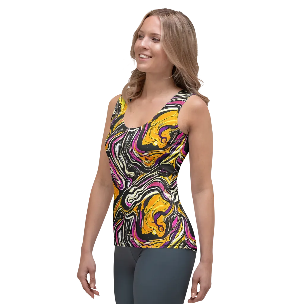 Golden Riptide on Women's Tank Top — Left Front