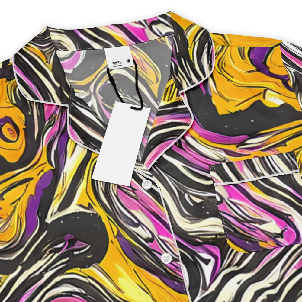 Golden Riptide on Women's Short Sleeve Pajama Top — Product details
