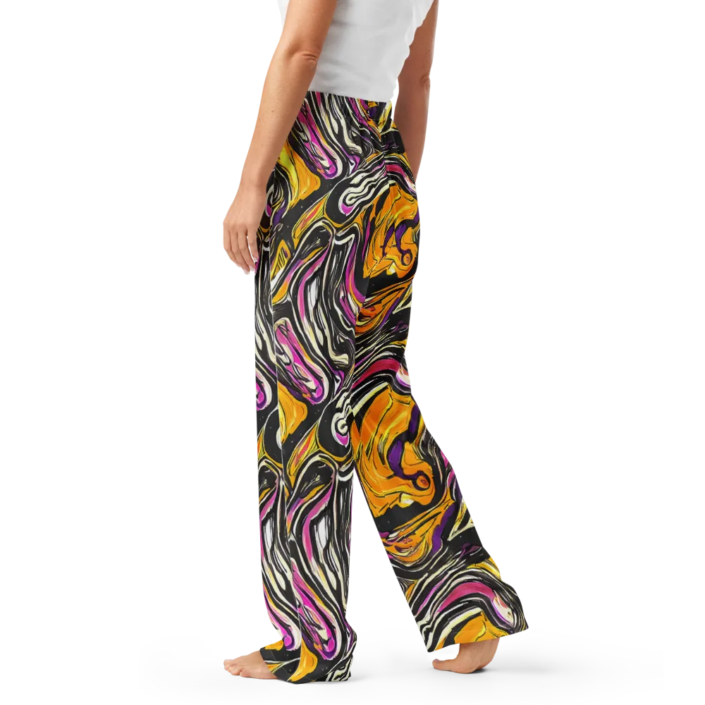 Golden Riptide on Women's Pajama Pants — Left