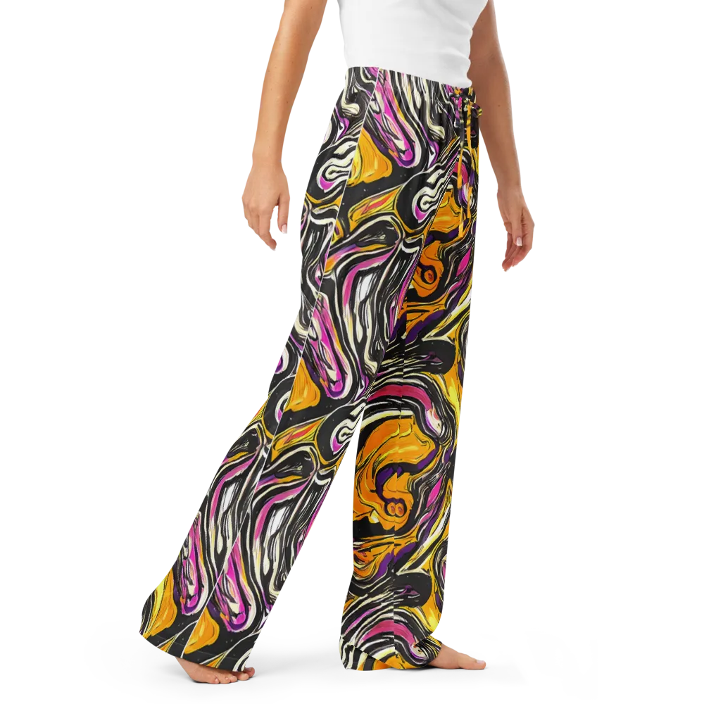 Golden Riptide on Women's Pajama Pants — Right Front