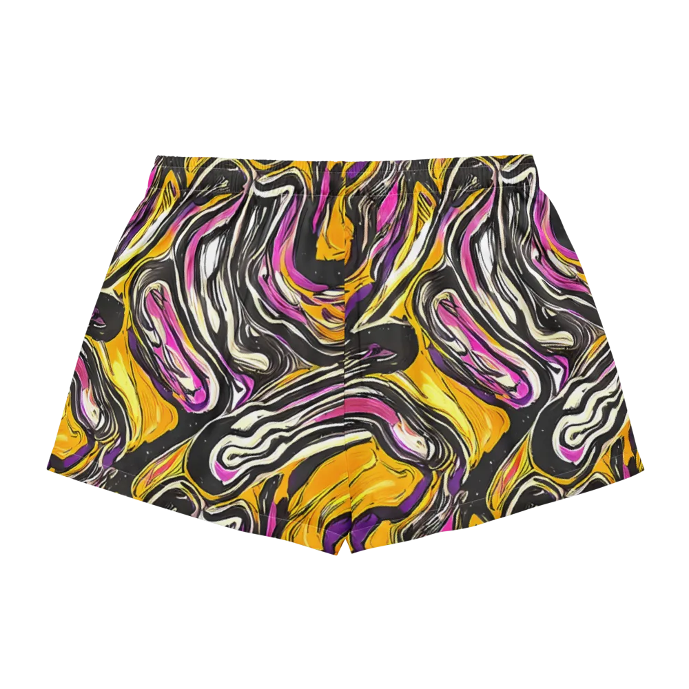 Golden Riptide on Women's Pajama Shorts — Back