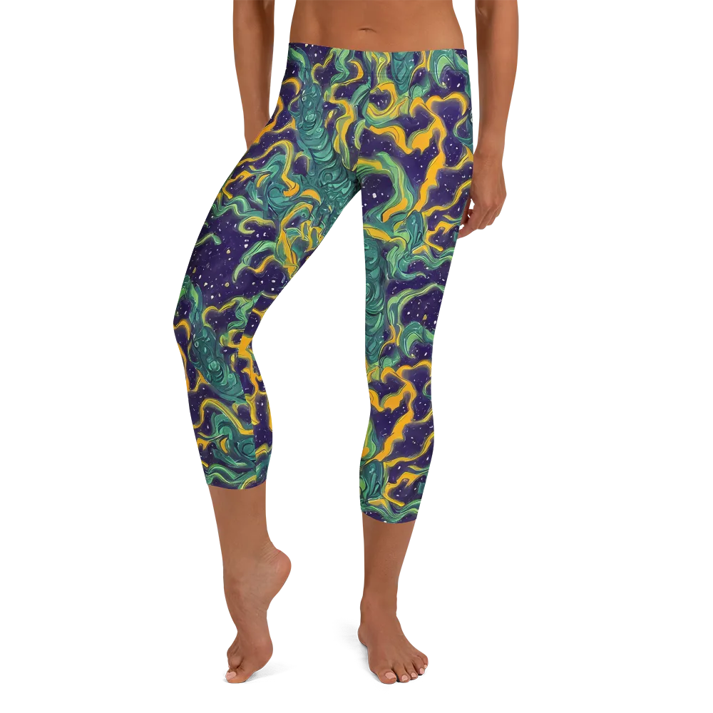 Viridian Eclipse on Capri Leggings — Front