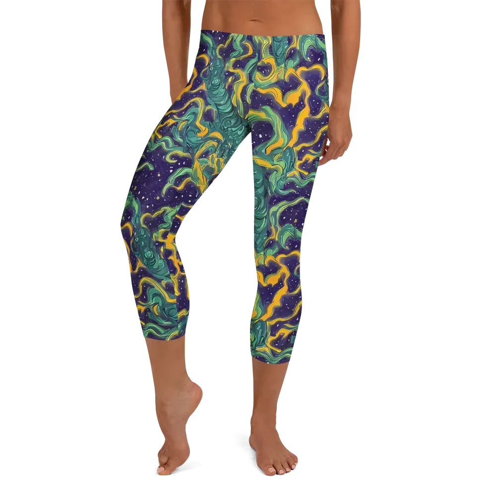 Viridian Eclipse on Capri Leggings — Front
