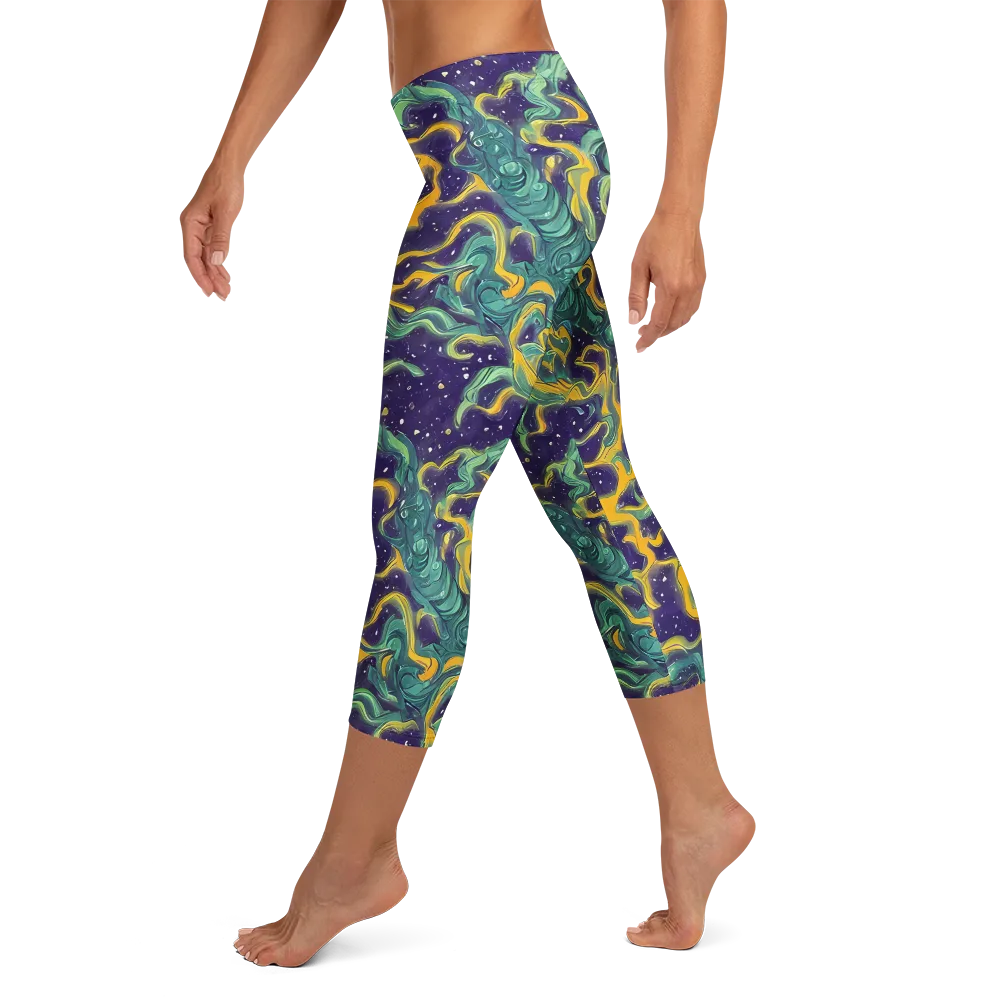Viridian Eclipse on Capri Leggings — Left