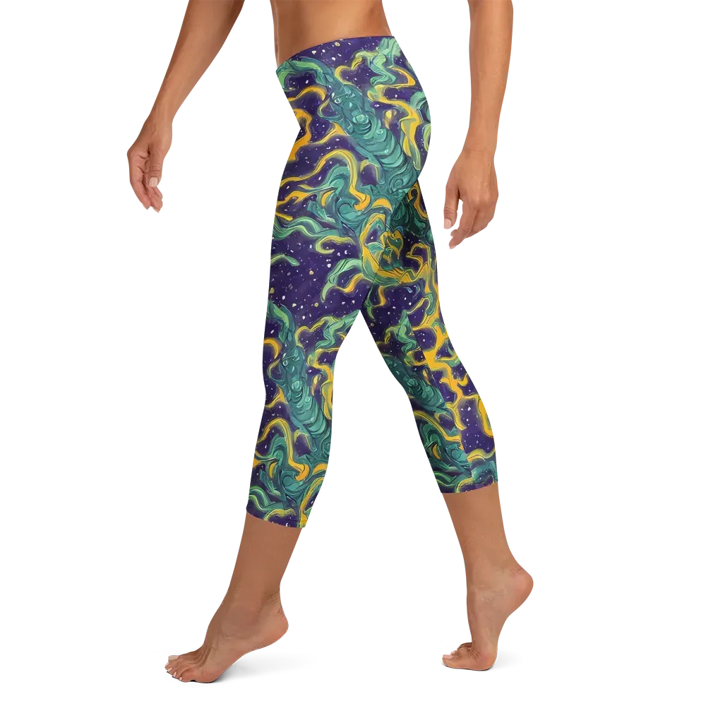 Viridian Eclipse on Capri Leggings — Left