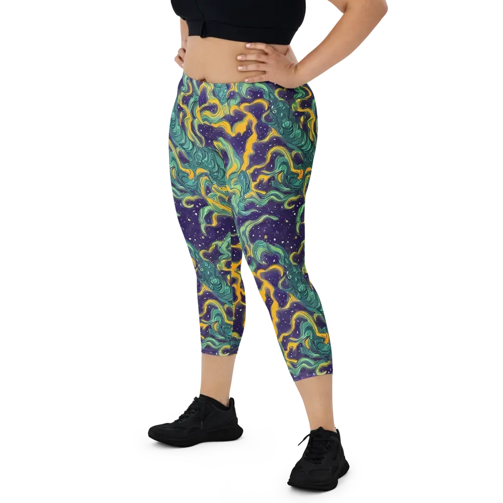 Viridian Eclipse on Capri Leggings — Front