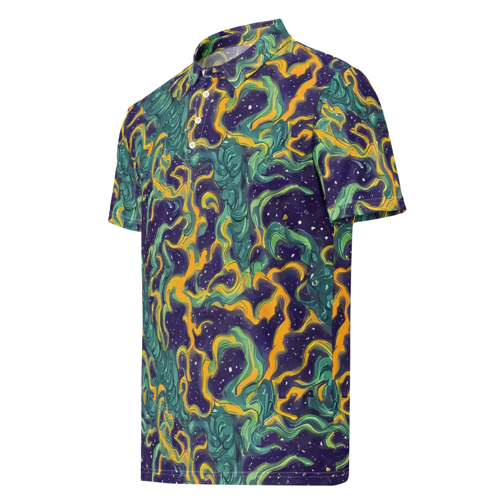 Viridian Eclipse on Men's Slim Fit Polo Shirt — Left Front