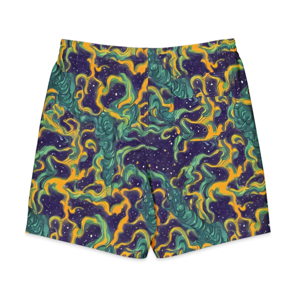 Viridian Eclipse on Men's Board Shorts — Back