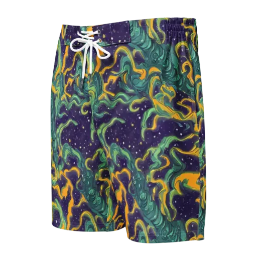 Viridian Eclipse on a Men's Board Shorts