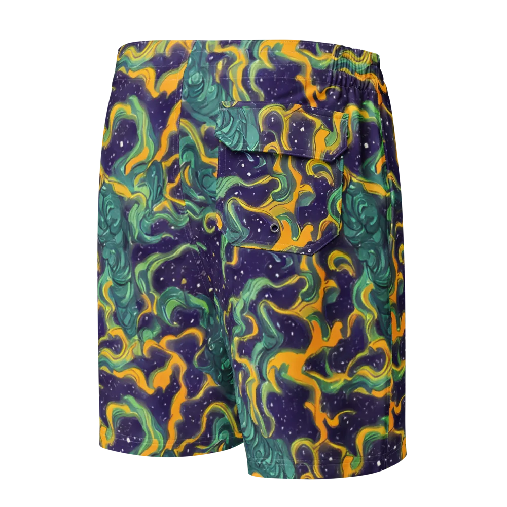 Viridian Eclipse on Men's Board Shorts — Back