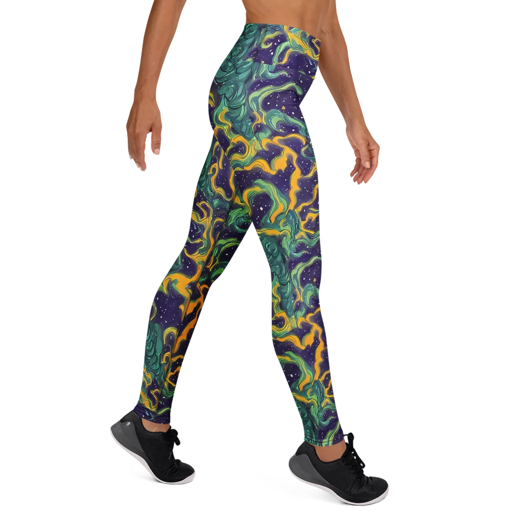 Viridian Eclipse on Yoga Leggings — Right