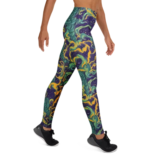 Viridian Eclipse on a Yoga Leggings