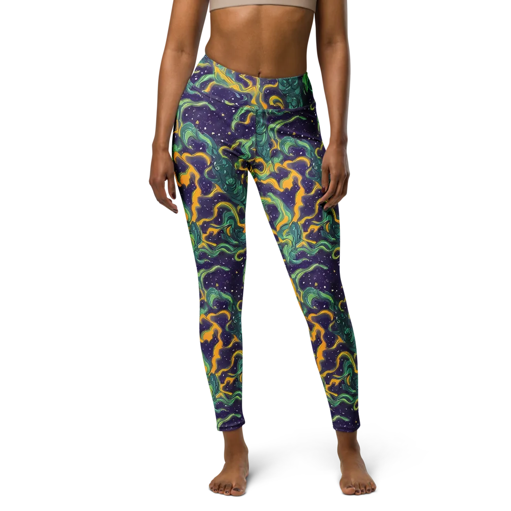 Viridian Eclipse on Yoga Leggings — Front