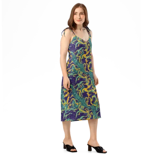 Viridian Eclipse on a Slip Dress
