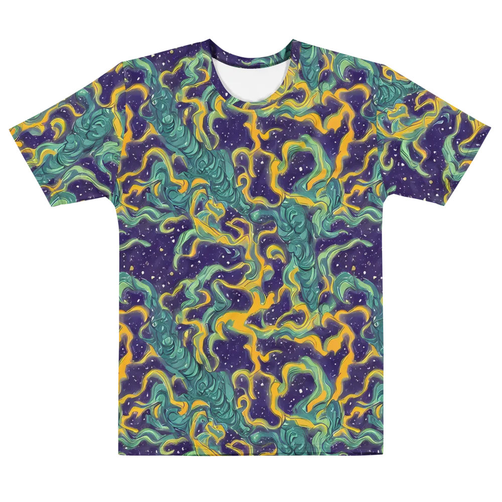 Viridian Eclipse on Men's Cotton Crew Neck T-Shirt — Front