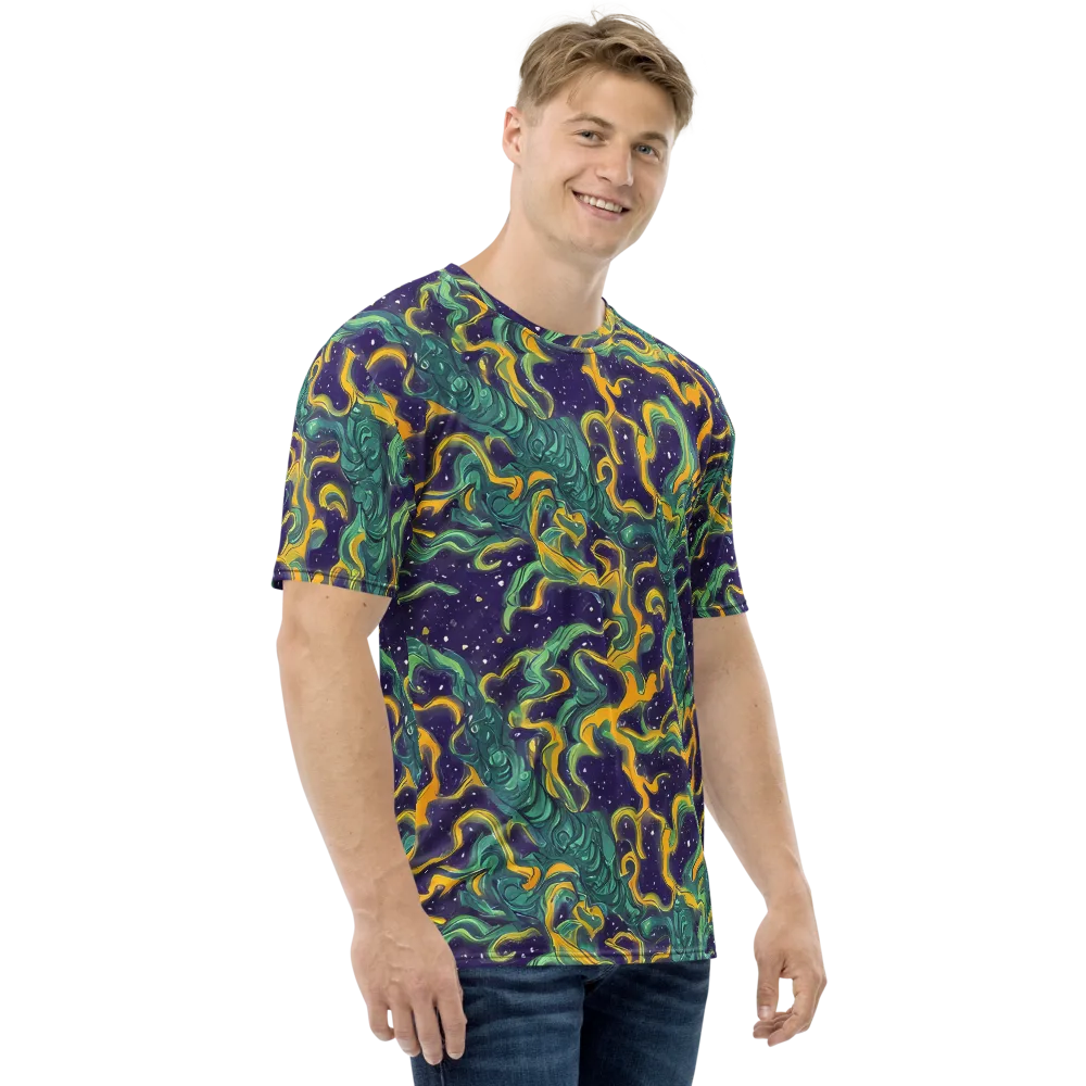 Viridian Eclipse on Men's Crew Neck T-Shirt — Right