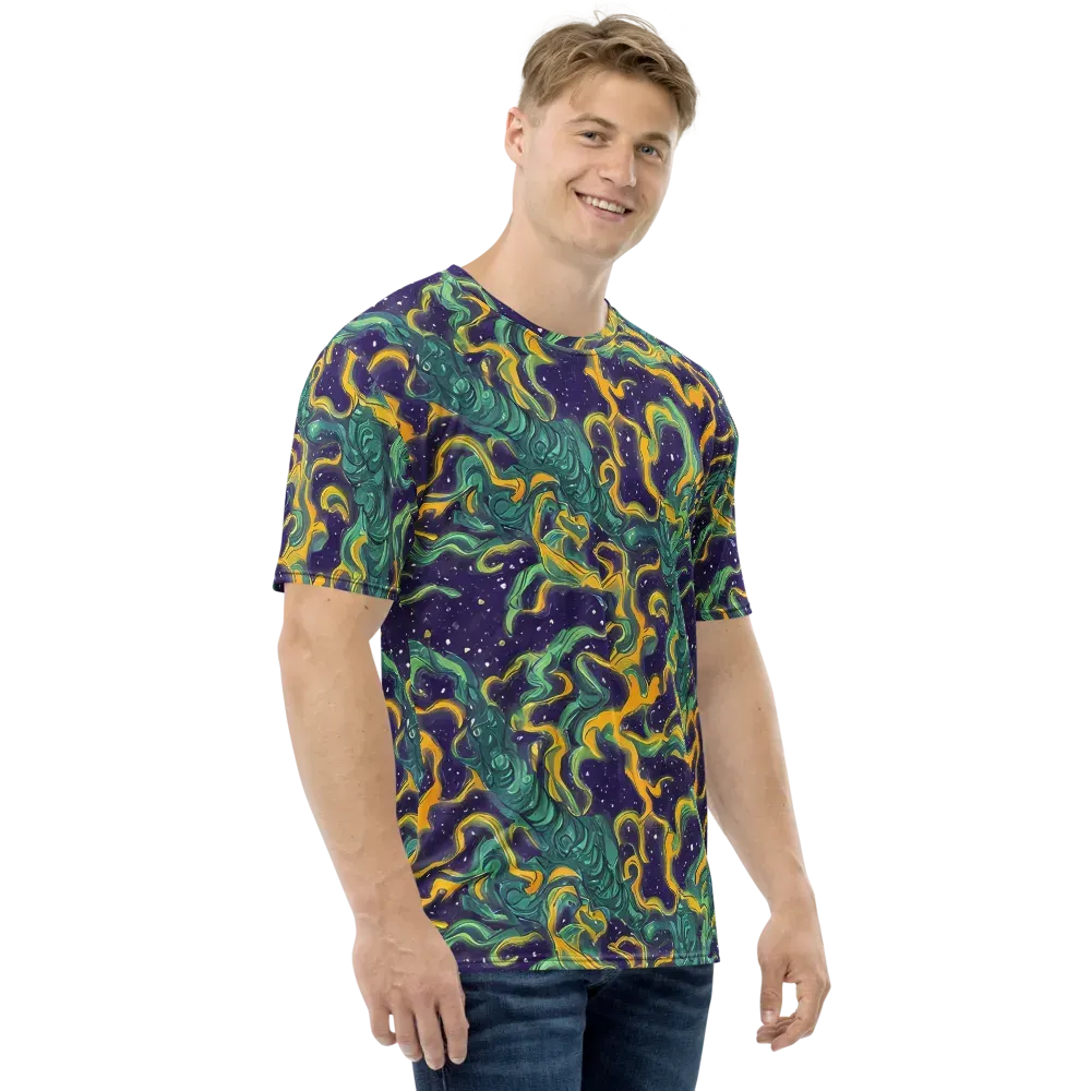 Viridian Eclipse on Men's Crew Neck T-Shirt — Right