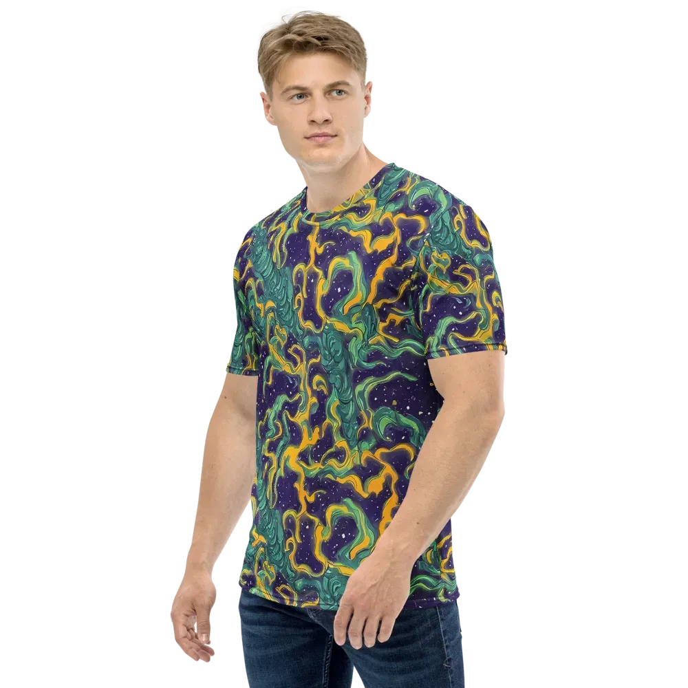 Viridian Eclipse on Men's Crew Neck T-Shirt — Left