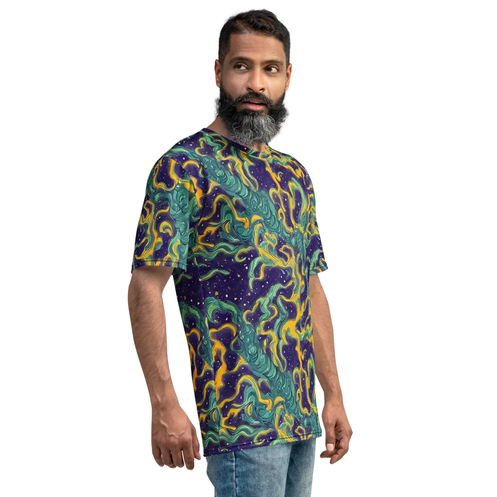 Viridian Eclipse on Men's Crew Neck T-Shirt — Right