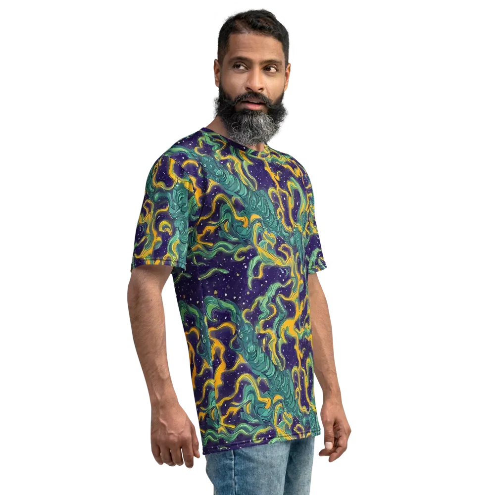 Viridian Eclipse on Men's Crew Neck T-Shirt — Right