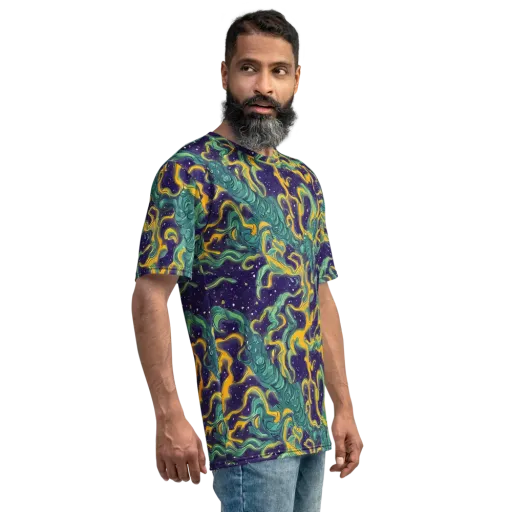 Viridian Eclipse on a Men's Crew Neck T-Shirt
