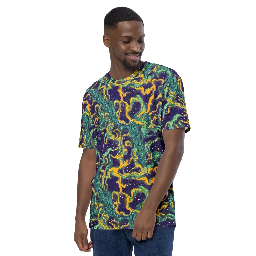 Viridian Eclipse on Men's Crew Neck T-Shirt — Left