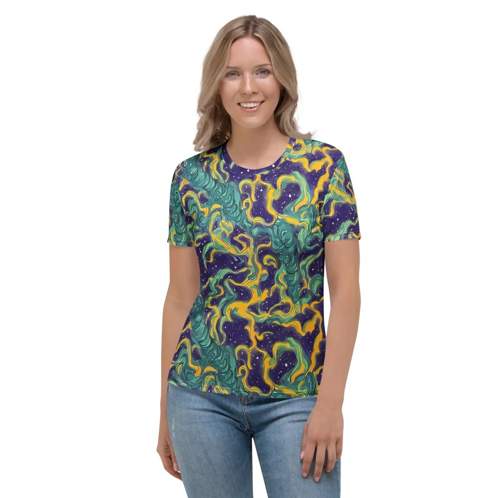 Viridian Eclipse on Women's Crew Neck T-Shirt — Front