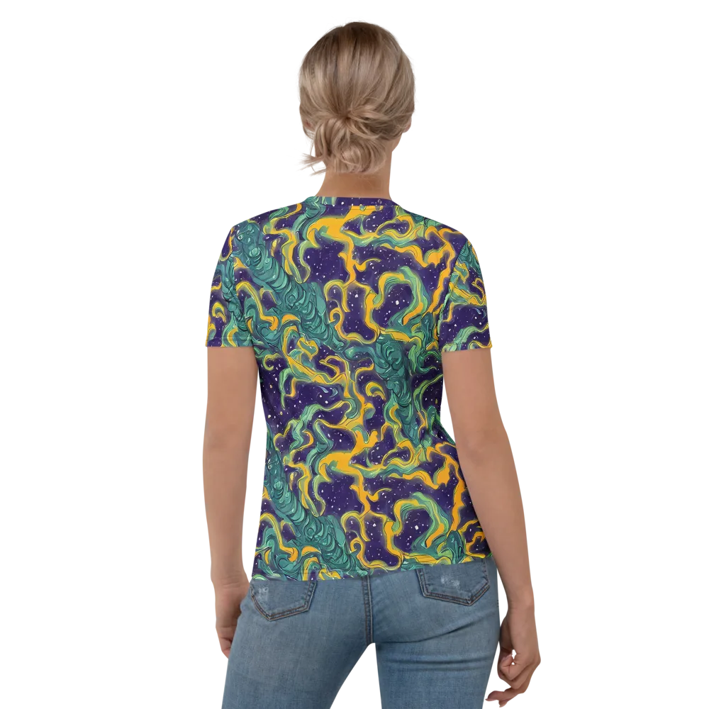 Viridian Eclipse on Women's Crew Neck T-Shirt — Back