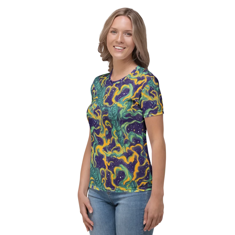 Viridian Eclipse on Women's Crew Neck T-Shirt — Left
