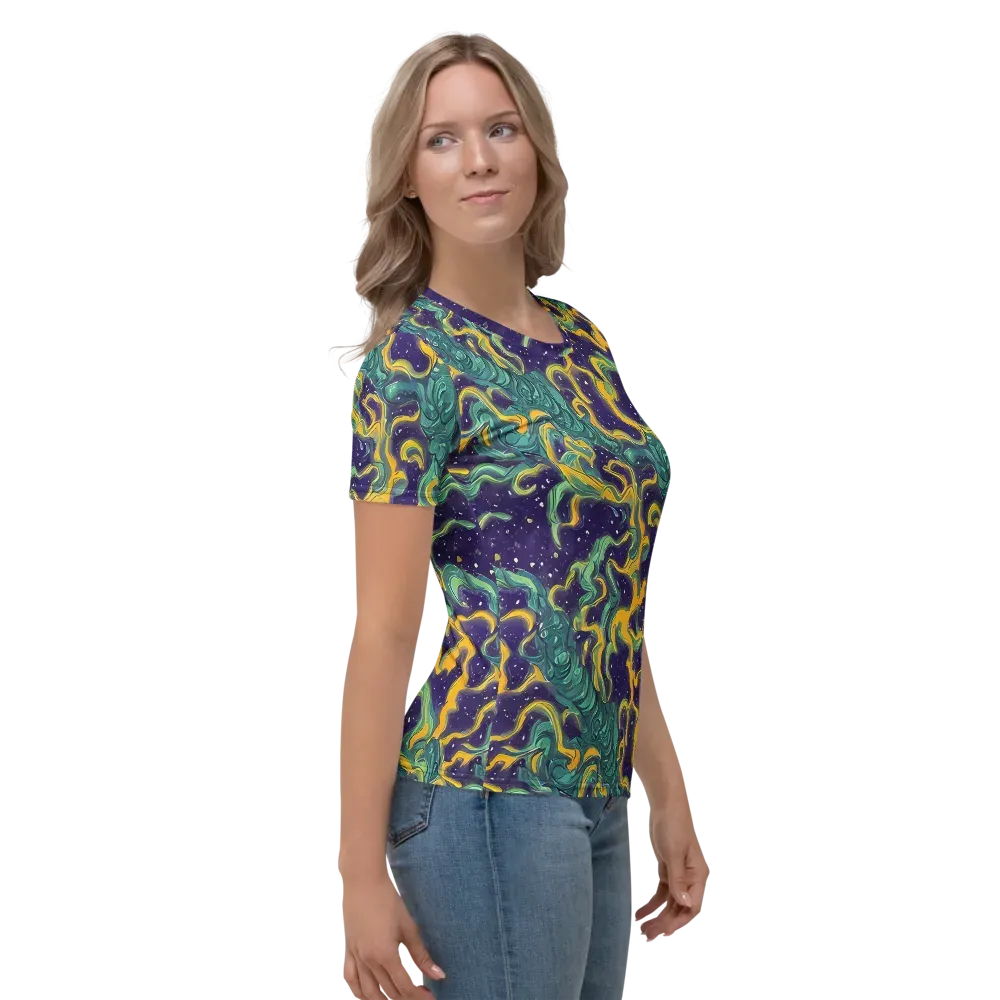 Viridian Eclipse on Women's Crew Neck T-Shirt — Right