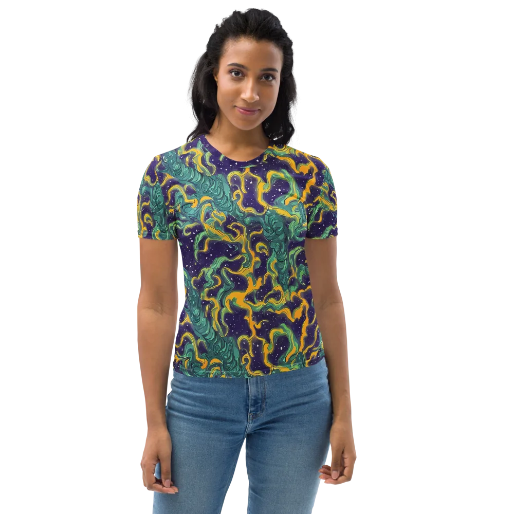 Viridian Eclipse on Women's Crew Neck T-Shirt — Front