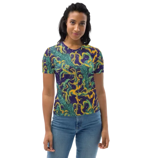 Viridian Eclipse on a Women's Crew Neck T-Shirt